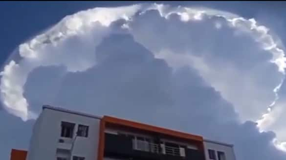 Debate over Alien exist after huge cloud formation at sky video out 