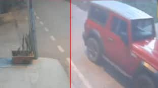 man rams his thar car into sleeping dog on jp nagar road at bengaluru