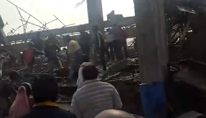 Under construction lintel collapses at UP's Kannauj railway station, several feared trapped (WATCH)