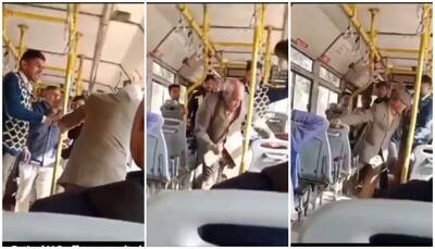Retired IAS officer punched, kicked by bus conductor over fare dispute in Jaipur, video emerges (WATCH)