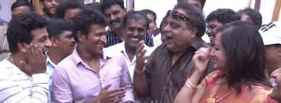 Puneeth Rajkumar laughs from sandalwood rebel star ambarish dialogue