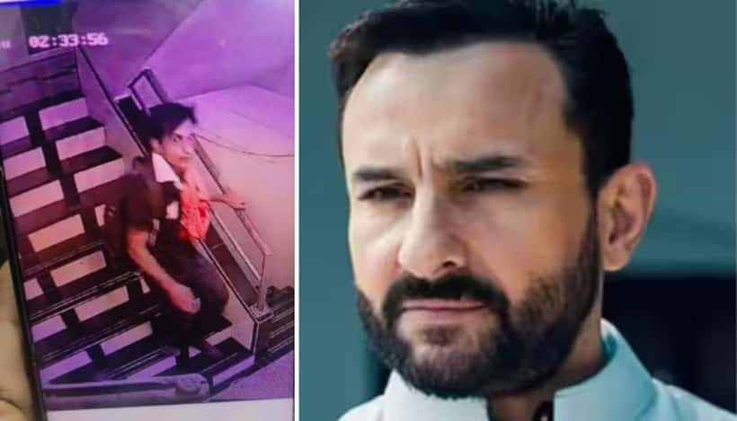 Saif Ali Khan stabbing: Suspected attacker caught on CCTV escaping from staircase; 1st image goes viral