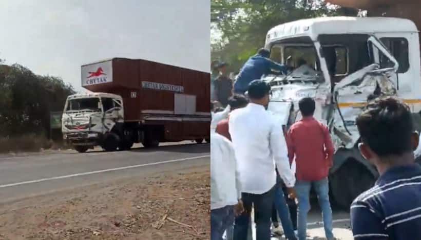 Chaos in Pune after container truck collides with multiple  vehicles, injures two women while fleeing (WATCH)