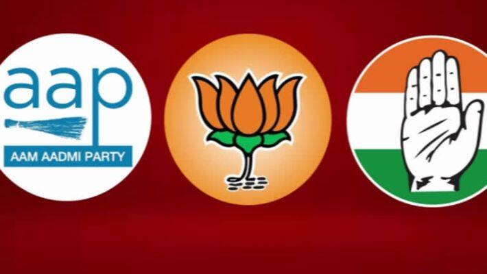 AAP BJP Congress