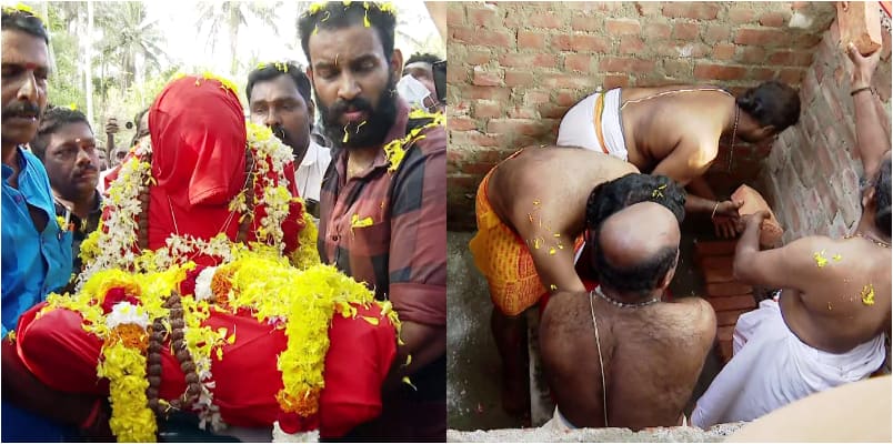 neyyattinkara gopan funeral ceremony at home Ceremony in the presence of monks