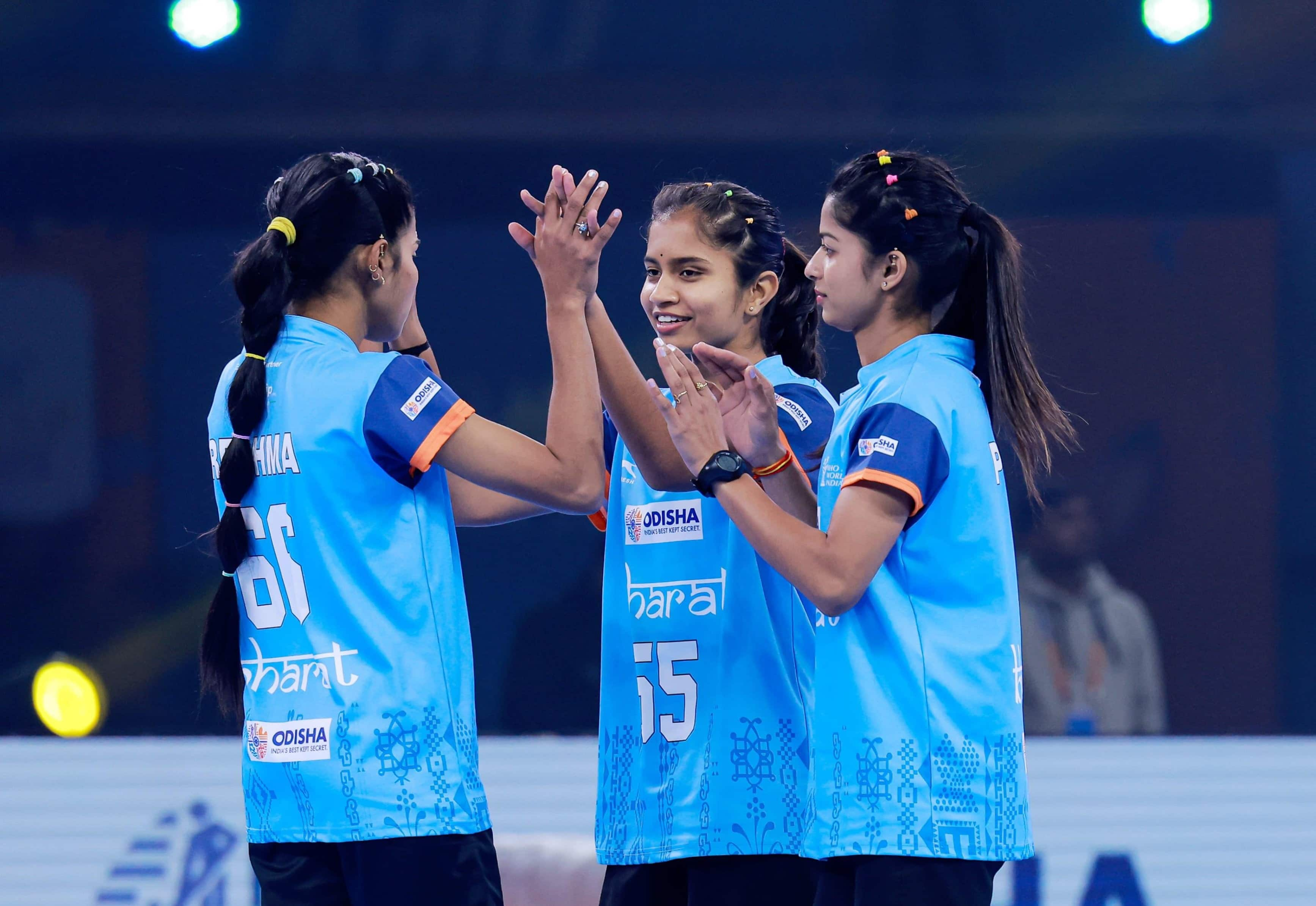 Kho Kho World Cup 2025 Indian womens team secures semifinal berth after defeating Bangladesh RMA