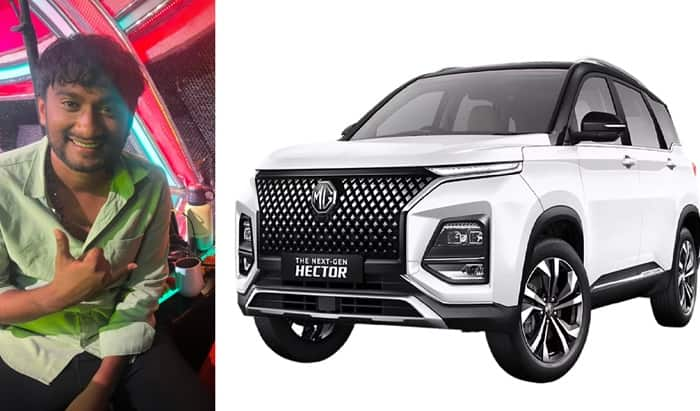 Kannada Gilli fame Comedy actor nataraj buys rs 23 lakh worth MG Hector car 