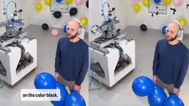 AI Robot Target and Pop Balloons at Lightning Speed video AI Robot Target and Pop Balloons at Lightning Speed video