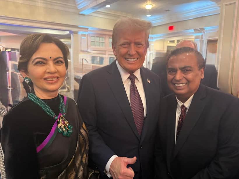 Mukesh and Nita Ambani attend 'candlelight dinner' with Donald Trump ahead of inauguration (WATCH)