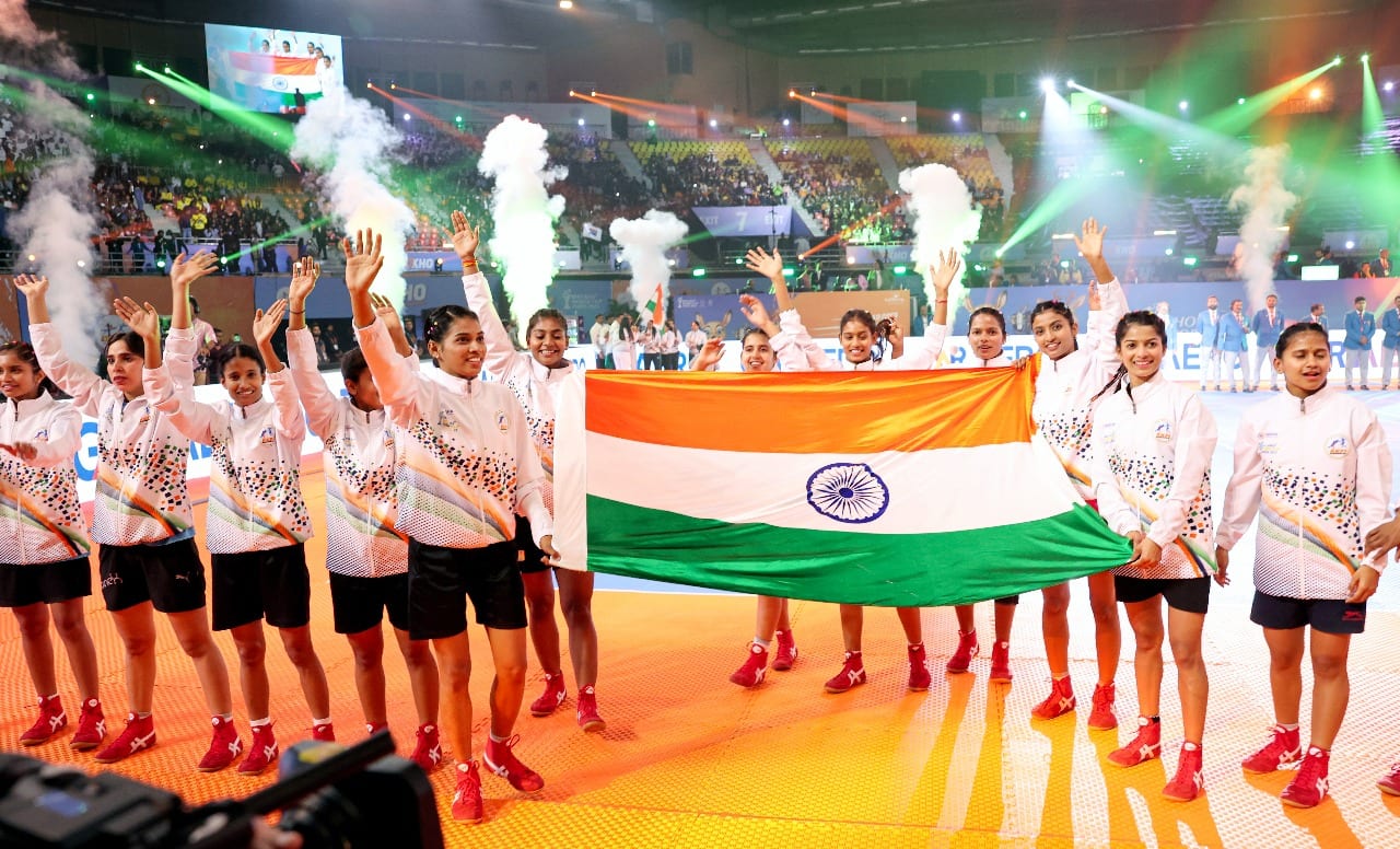 India women lift kho kho world cup trophy atter thrashing Nepal in final 