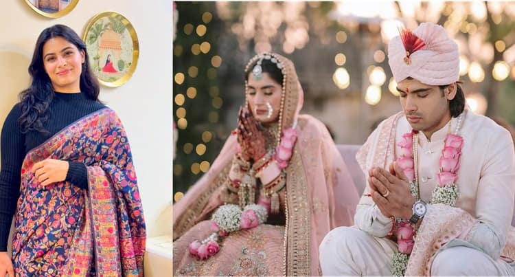 Neeraj chopra ties knot with Himani not Shooter Manu bhaker javelin athlete shares pics 