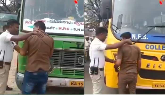 Shivamogga traffic police befitting punishment to drivers who use shrilling horn sound