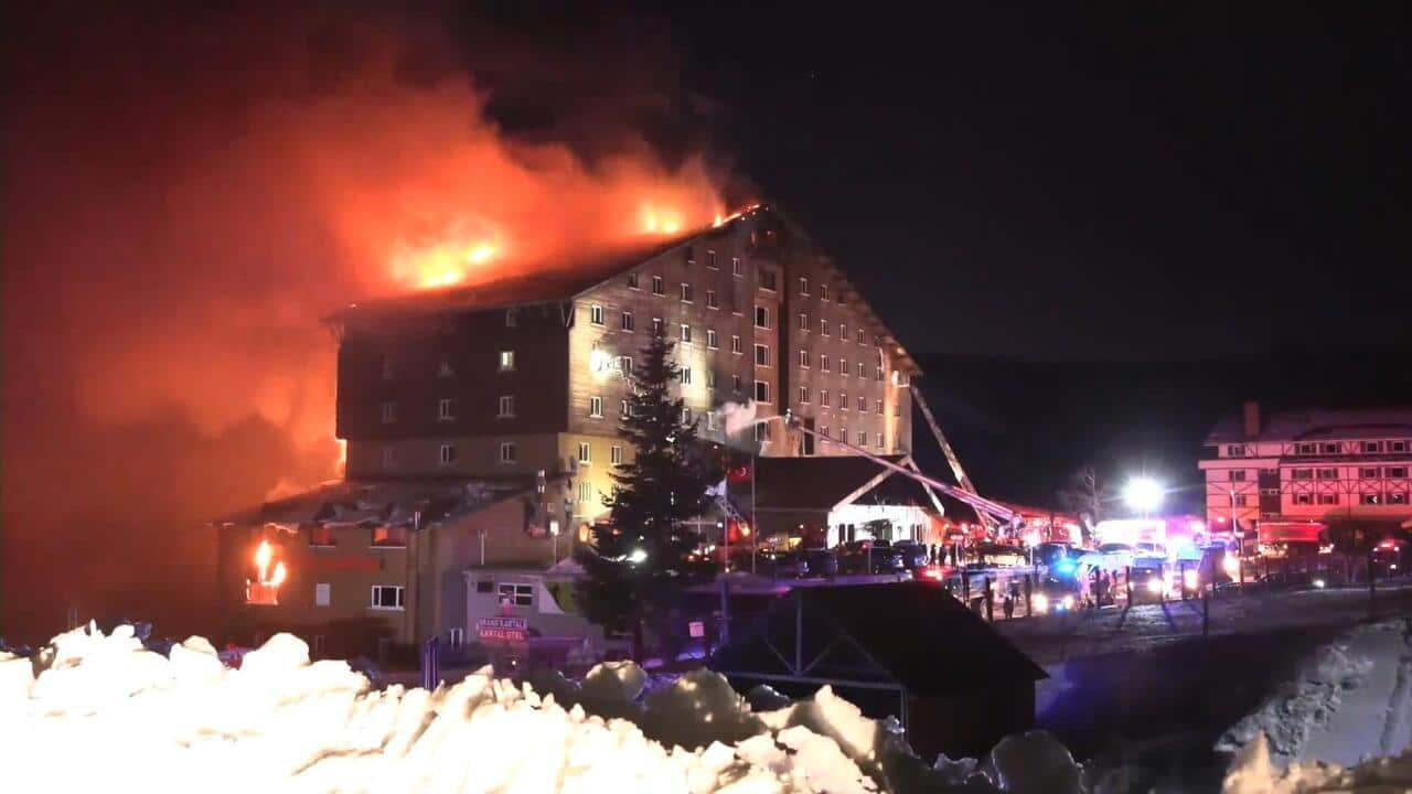 Turkey Ski Resort Fire