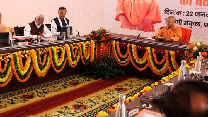 Yogi Adityanath chairs Cabinet meeting in Prayagraj Mahakumbh 2025 approves 10 key proposals