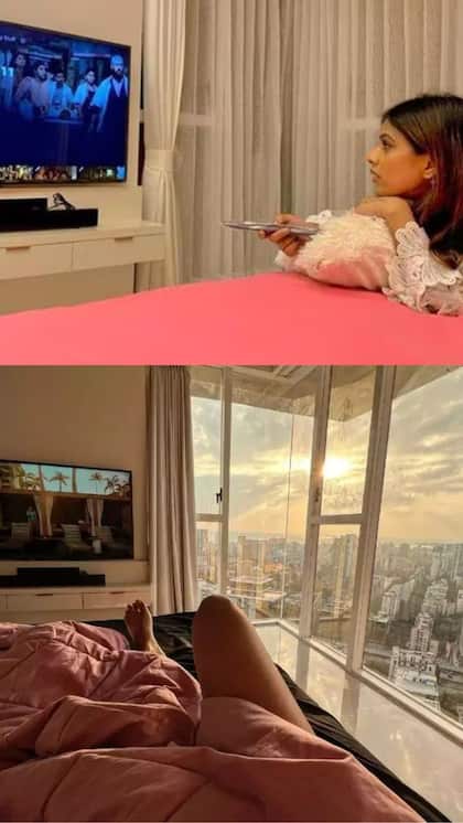 Nia's bedroom is also quite beautiful, with a city view.