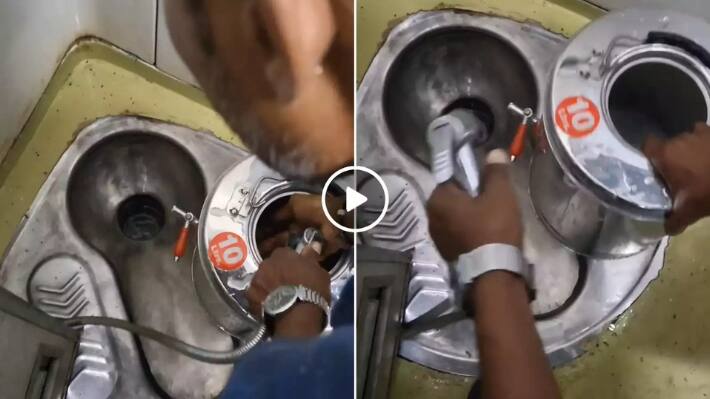 viral video tea container washed in train toilet by seller hygiene health in danger
