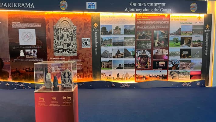 History of 12 Madhav temples at the Namami Gange Exhibition Hall at the MahaKumbh 2025 rsk