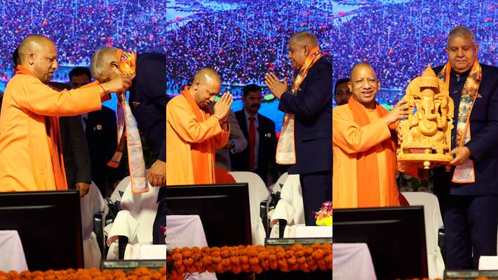 UP foundation day 2025 inauguration at Awadh Shilp Gram Lucknow CM Yogi Adityanath vision to make uttar pradesh one trillion dollar economy