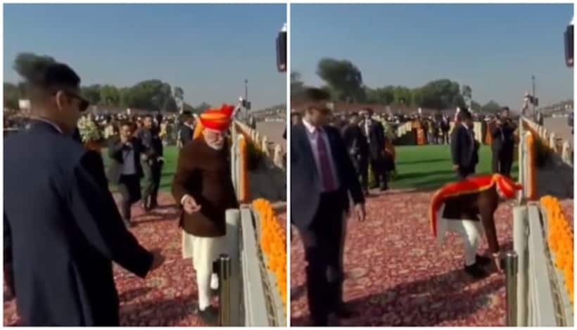 'Leader by example': PM Modi picks up waste at Kartavya Path on 76th Republic Day, wins hearts (WATCH)