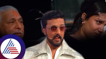 Sudeeps father Sanjeev daughter Saanvi cried at Bigg Boss finale as they heard voice of mother suc Sudeeps father Sanjeev daughter Saanvi cried at Bigg Boss finale as they heard voice of mother suc
