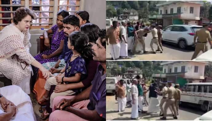 Kerala: CPM workers wave black flags at Priyanka Gandhi over delayed visit to Wayanad after fatal tiger attack