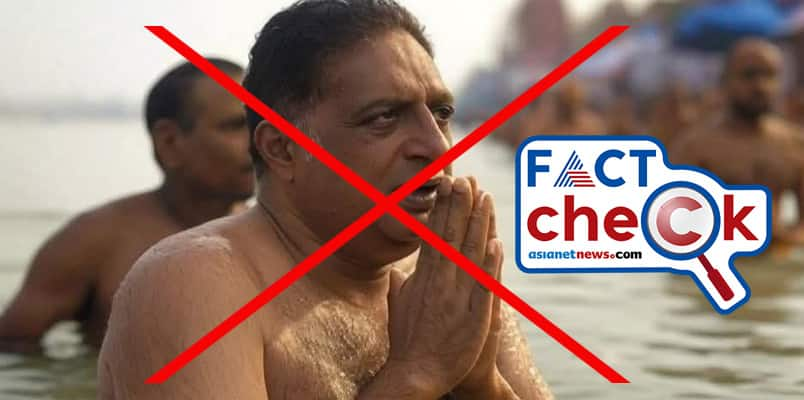 Prakash Raj not attended Mahakumbh the viral photo is AI generated