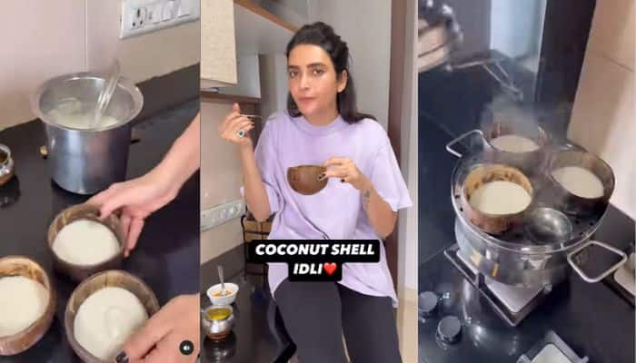 Karishma Tanna Makes Idli in Coconut Shells sat