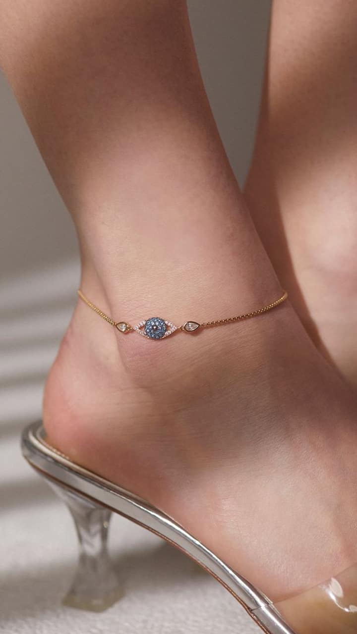 2 in 1 Mini Gold Anklet Bracelet Designs for Girlfriend suh