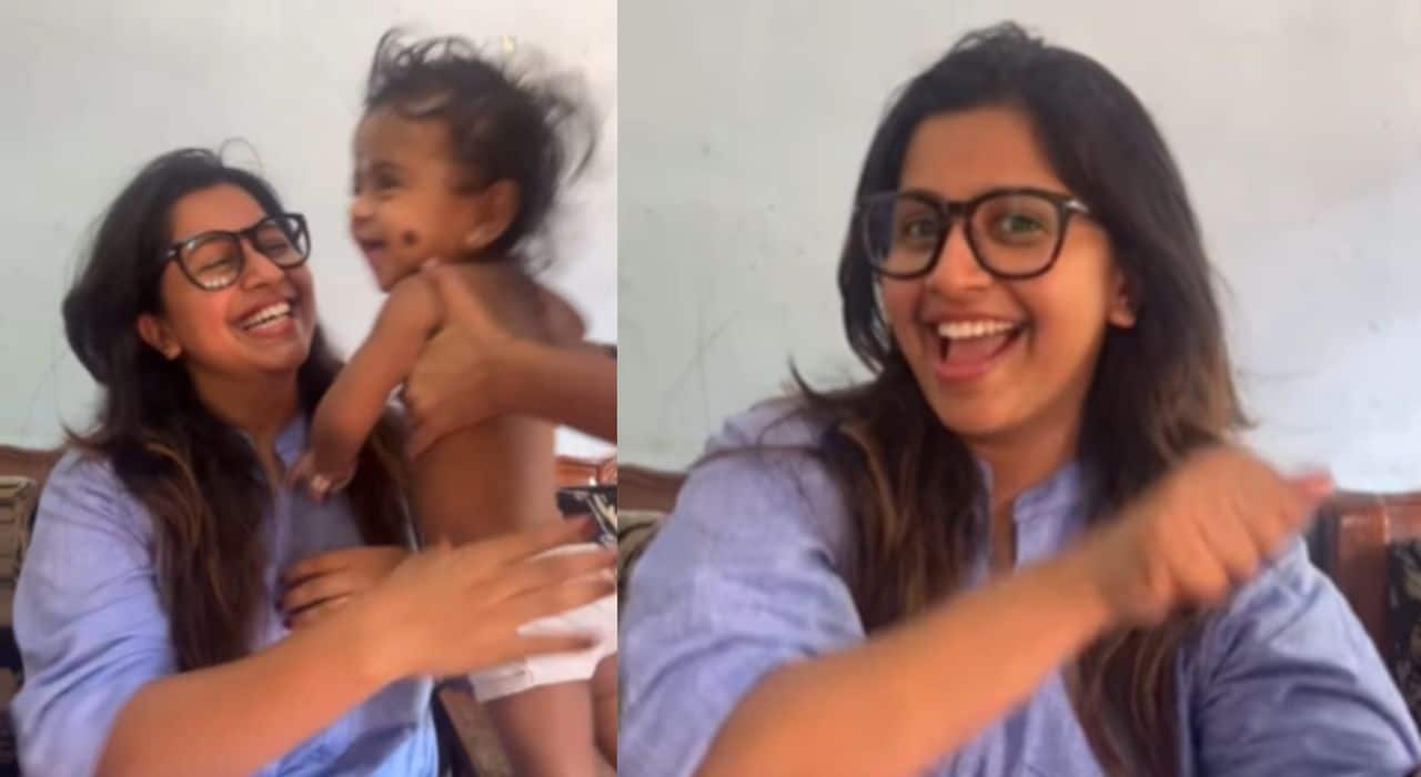 anchor anushree Video With Child Fans ask When is Her Marrige san