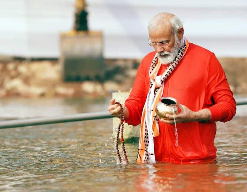 PM Modi to take holy dip at Triveni Sangam in Maha Kumbh tomorrow as Delhi goes to polls