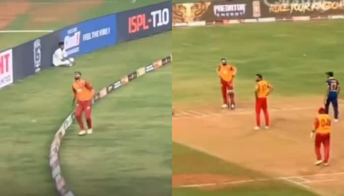 ISPL 2025: KVN Bangalore Strikers fielders effort ends up in big blunder vs Falcon Risers Hyderabad (WATCH)  HRD