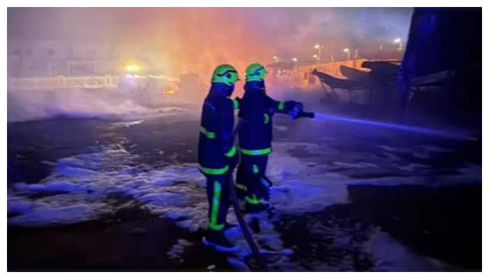 fire break out in a caravan in oman 