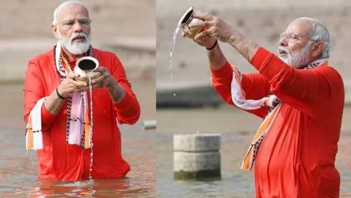 Maha Kumbh Prime Minister Narendra Modi Takes Holy Dip In Sangam