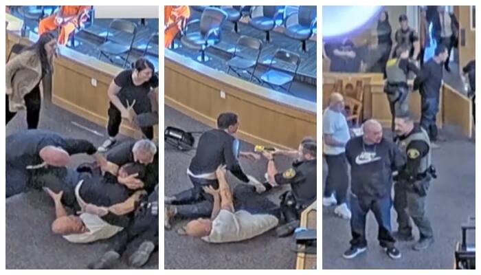 Video viral Uncle stomps on daughter in law s murderer in US courtroom 