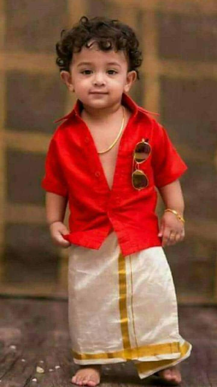 Seven great ides for South Indian attire for sons birthday celebration 