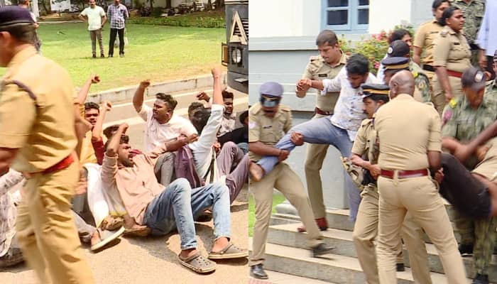 SFI protest against Kerala University VC 