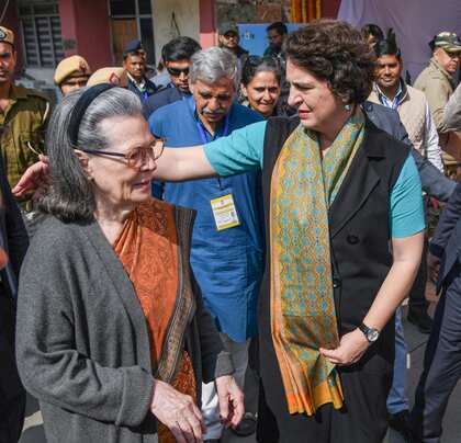 Sonia Gandhi and Priyanka Gandhi