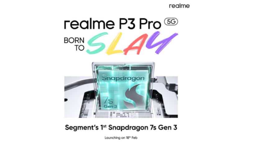 Realme P3 Pro to launch on February 18, will feature Snapdragon 7s Gen 3 chip and more