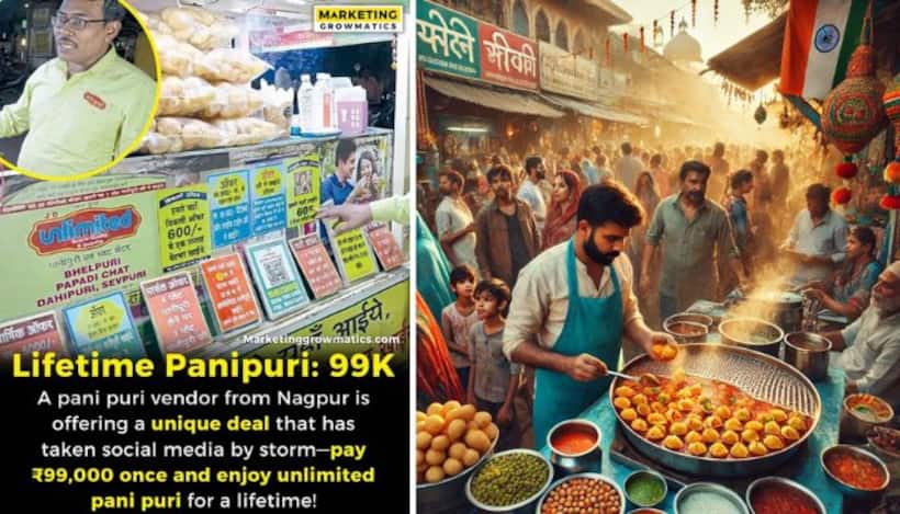 'Lifetime Pani Puri for Rs 99,000': Nagpur vendor's offer goes viral, Netizens call it 'Baniya marketing'