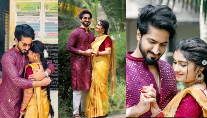 mizhi randilum serial actor's salmanul and megha get married 