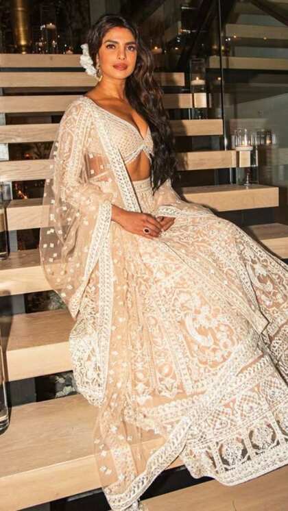 Cream-White Lehenga