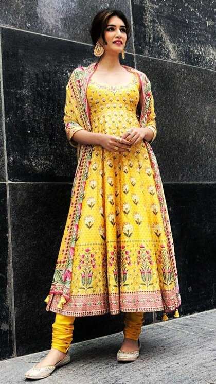 3. Printed Churidar Salwar Suit