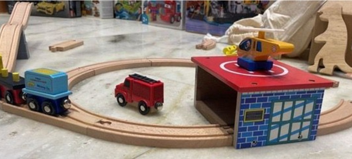 Wooden Railway Toy Set