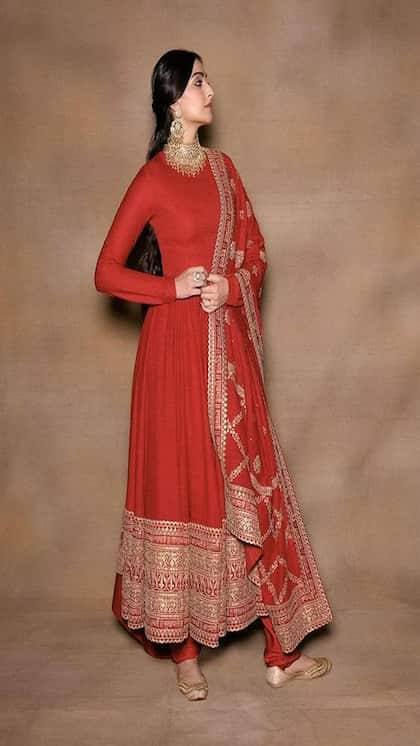 Red Anarkali Suit