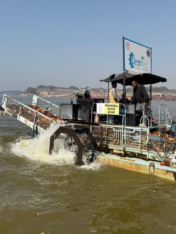Round-the-clock cleanliness drive restores sangam ghats to pristine glory after Magh Purnima Snan 