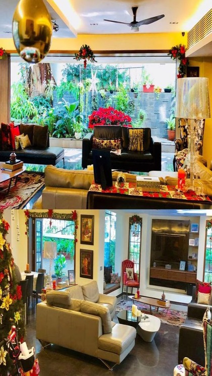 The couple's beautiful drawing-room.