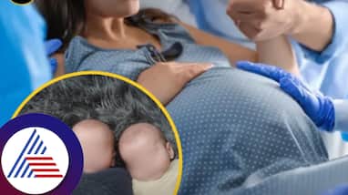 A woman in labour had the shock something moving inside of her immediately after tiwns born suc A woman in labour had the shock something moving inside of her immediately after tiwns born suc