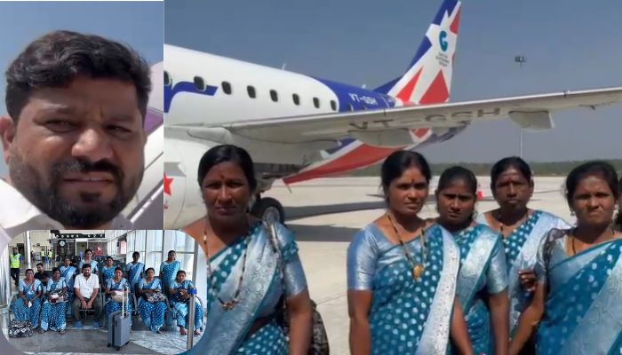 Vijayanagara farmer gifts flight travel to farm 10 women workers to goa trip sat