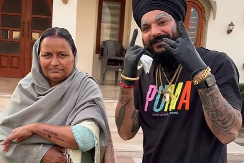 Sidhu Moose Wala's mother gets tattoo for late singer (WATCH)