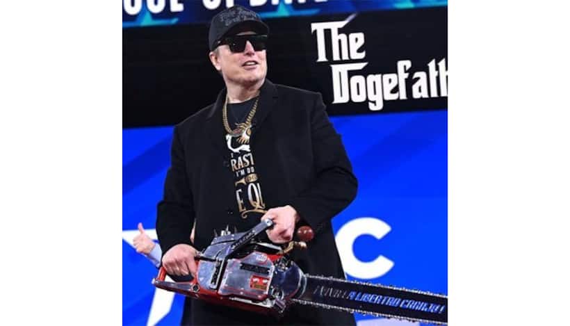 Elon Musk’s new X display picture: 'DOGEfather' look with a red chainsaw goes viral!